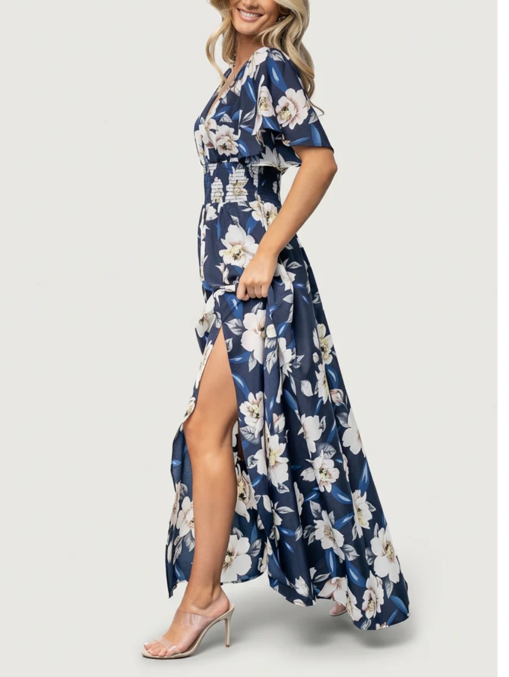 Baltic Born Navy Blue Floral Dress